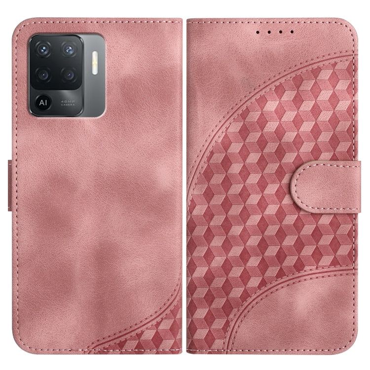 Elephant Head Embossed Phone Leather Case with Lanyard, For OPPO A94 4G/F19 Pro 4G/Reno5 F 4G, For OPPO A94 5G/F19 Pro/F19 Pro+ 5G/A94 4G, For OPPO A54 5G/A74 5G/A93 5G