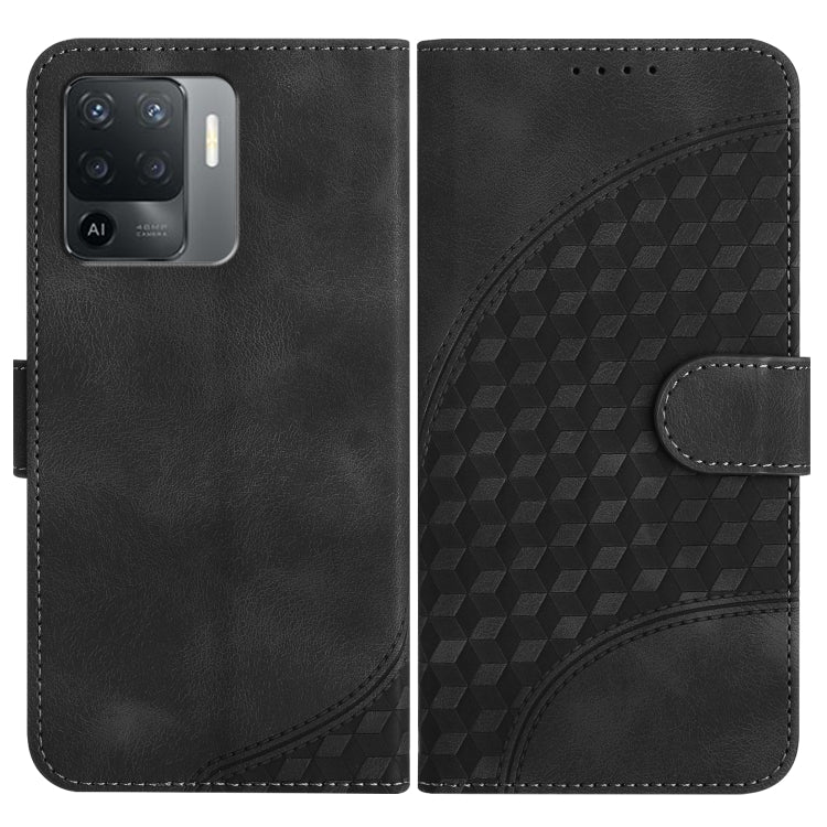 Elephant Head Embossed Phone Leather Case with Lanyard, For OPPO A94 4G/F19 Pro 4G/Reno5 F 4G, For OPPO A94 5G/F19 Pro/F19 Pro+ 5G/A94 4G, For OPPO A54 5G/A74 5G/A93 5G