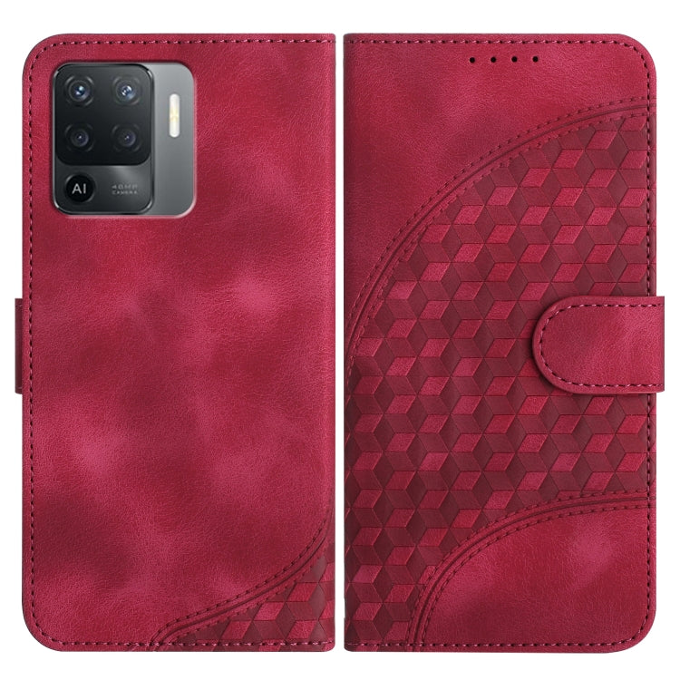 Elephant Head Embossed Phone Leather Case with Lanyard, For OPPO A94 4G/F19 Pro 4G/Reno5 F 4G, For OPPO A94 5G/F19 Pro/F19 Pro+ 5G/A94 4G, For OPPO A54 5G/A74 5G/A93 5G