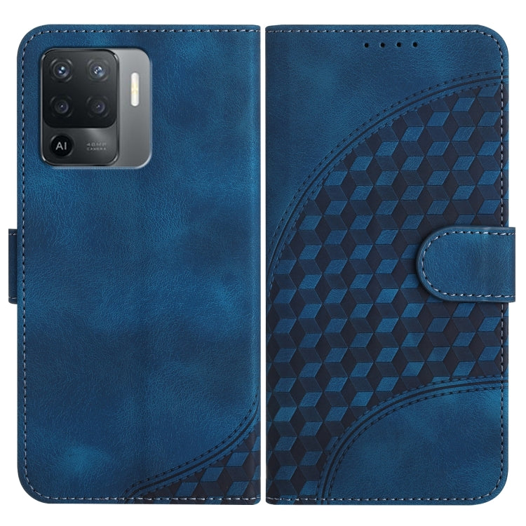 Elephant Head Embossed Phone Leather Case with Lanyard, For OPPO A94 4G/F19 Pro 4G/Reno5 F 4G, For OPPO A94 5G/F19 Pro/F19 Pro+ 5G/A94 4G, For OPPO A54 5G/A74 5G/A93 5G