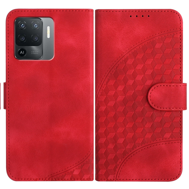 Elephant Head Embossed Phone Leather Case with Lanyard, For OPPO A94 4G/F19 Pro 4G/Reno5 F 4G, For OPPO A94 5G/F19 Pro/F19 Pro+ 5G/A94 4G, For OPPO A54 5G/A74 5G/A93 5G