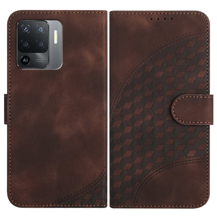 Elephant Head Embossed Phone Leather Case with Lanyard, For OPPO A94 4G/F19 Pro 4G/Reno5 F 4G, For OPPO A94 5G/F19 Pro/F19 Pro+ 5G/A94 4G, For OPPO A54 5G/A74 5G/A93 5G