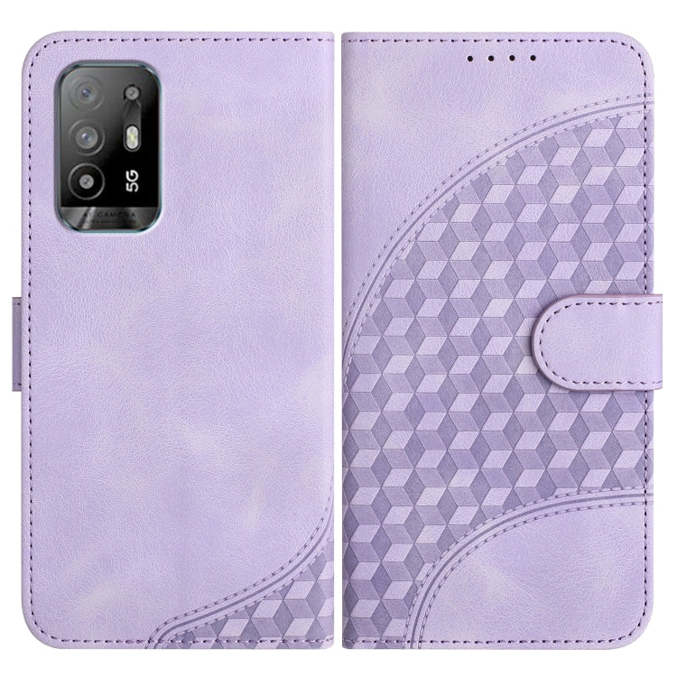 Elephant Head Embossed Phone Leather Case with Lanyard, For OPPO A94 4G/F19 Pro 4G/Reno5 F 4G, For OPPO A94 5G/F19 Pro/F19 Pro+ 5G/A94 4G, For OPPO A54 5G/A74 5G/A93 5G