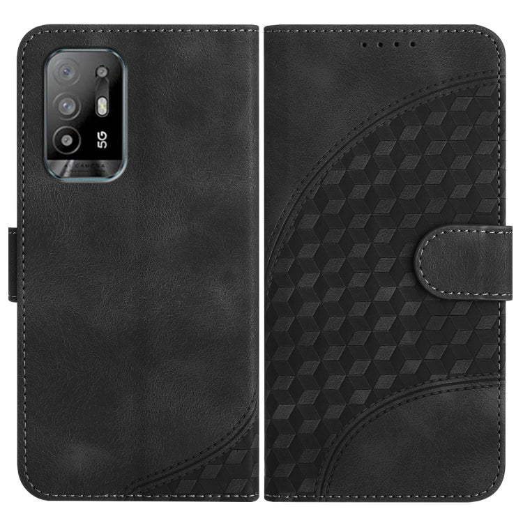 Elephant Head Embossed Phone Leather Case with Lanyard, For OPPO A94 4G/F19 Pro 4G/Reno5 F 4G, For OPPO A94 5G/F19 Pro/F19 Pro+ 5G/A94 4G, For OPPO A54 5G/A74 5G/A93 5G