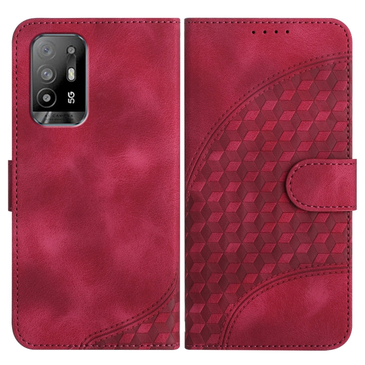 Elephant Head Embossed Phone Leather Case with Lanyard, For OPPO A94 4G/F19 Pro 4G/Reno5 F 4G, For OPPO A94 5G/F19 Pro/F19 Pro+ 5G/A94 4G, For OPPO A54 5G/A74 5G/A93 5G