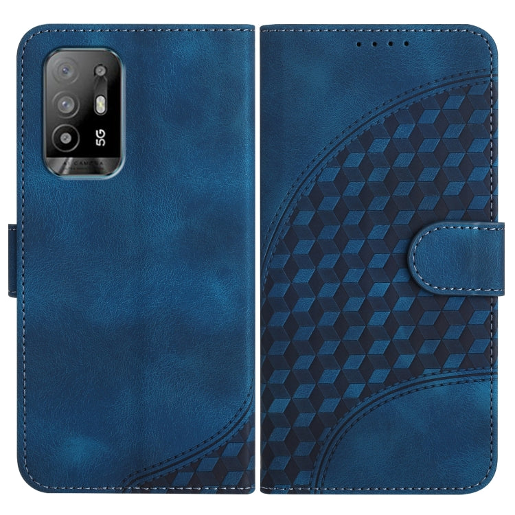 Elephant Head Embossed Phone Leather Case with Lanyard, For OPPO A94 4G/F19 Pro 4G/Reno5 F 4G, For OPPO A94 5G/F19 Pro/F19 Pro+ 5G/A94 4G, For OPPO A54 5G/A74 5G/A93 5G