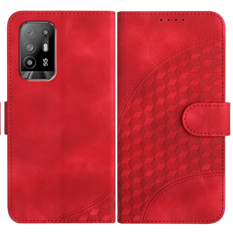 Elephant Head Embossed Phone Leather Case with Lanyard, For OPPO A94 4G/F19 Pro 4G/Reno5 F 4G, For OPPO A94 5G/F19 Pro/F19 Pro+ 5G/A94 4G, For OPPO A54 5G/A74 5G/A93 5G