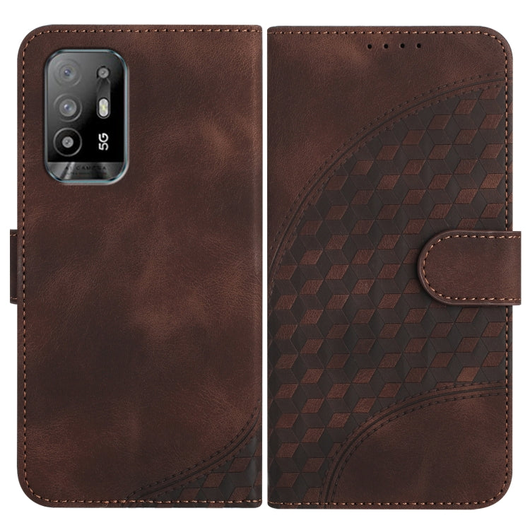 Elephant Head Embossed Phone Leather Case with Lanyard, For OPPO A94 4G/F19 Pro 4G/Reno5 F 4G, For OPPO A94 5G/F19 Pro/F19 Pro+ 5G/A94 4G, For OPPO A54 5G/A74 5G/A93 5G