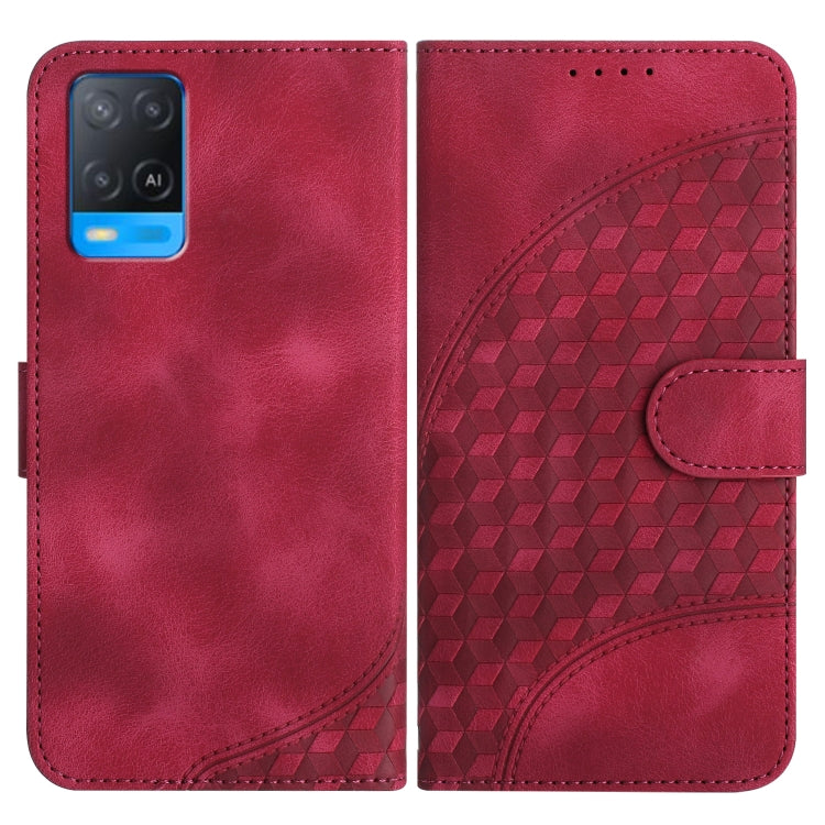 Elephant Head Embossed Phone Leather Case with Lanyard, For OPPO A94 4G/F19 Pro 4G/Reno5 F 4G, For OPPO A94 5G/F19 Pro/F19 Pro+ 5G/A94 4G, For OPPO A54 5G/A74 5G/A93 5G
