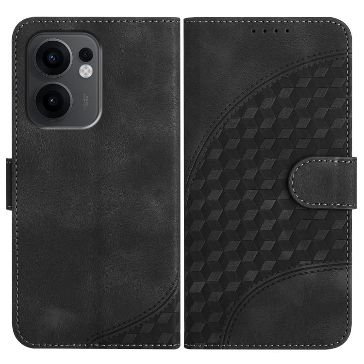 Elephant Head Embossed Phone Leather Case with Lanyard, For OPPO A5 Pro 5G, For OPPO Reno13 F 4G / 5G, For OPPO Find X8