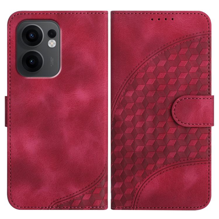Elephant Head Embossed Phone Leather Case with Lanyard, For OPPO A5 Pro 5G, For OPPO Reno13 F 4G / 5G, For OPPO Find X8