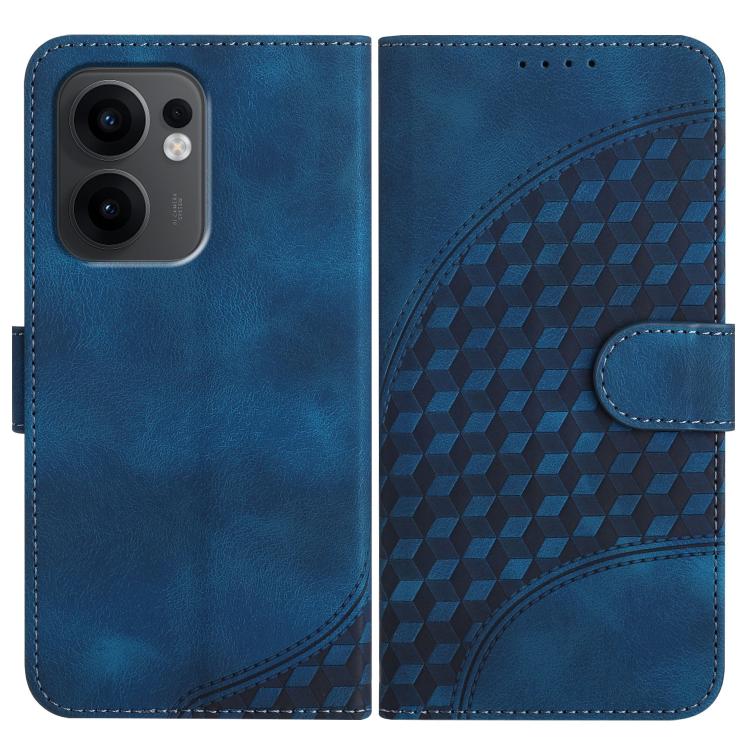 Elephant Head Embossed Phone Leather Case with Lanyard, For OPPO A5 Pro 5G, For OPPO Reno13 F 4G / 5G, For OPPO Find X8