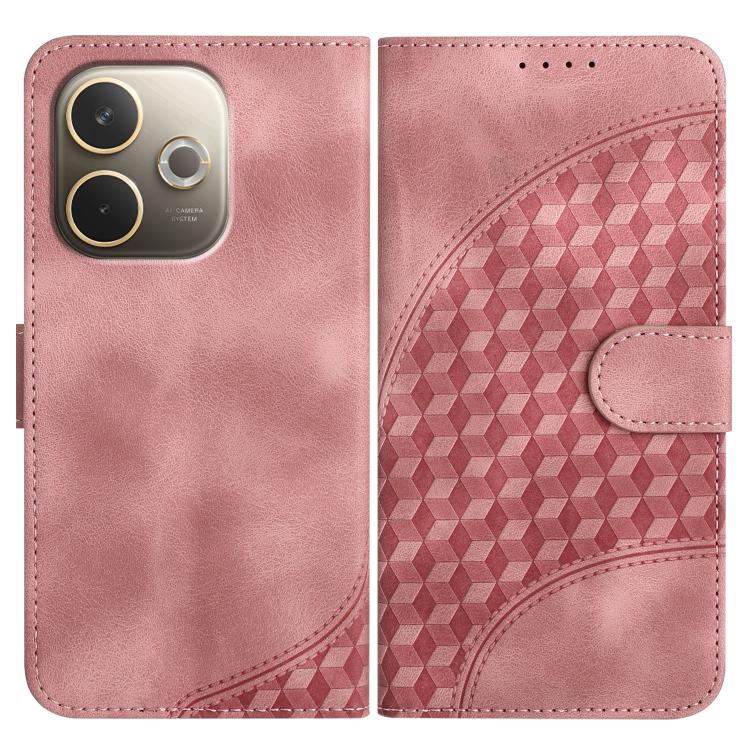 Elephant Head Embossed Phone Leather Case with Lanyard, For OPPO A5 Pro 5G, For OPPO Reno13 F 4G / 5G, For OPPO Find X8