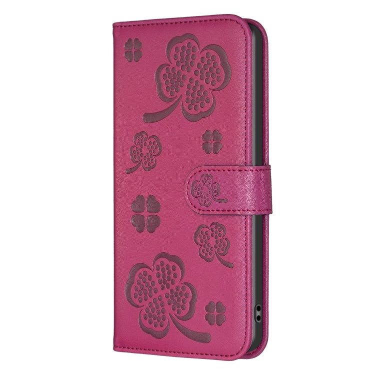 Four-leaf Embossed Leather Phone Case, Series 1