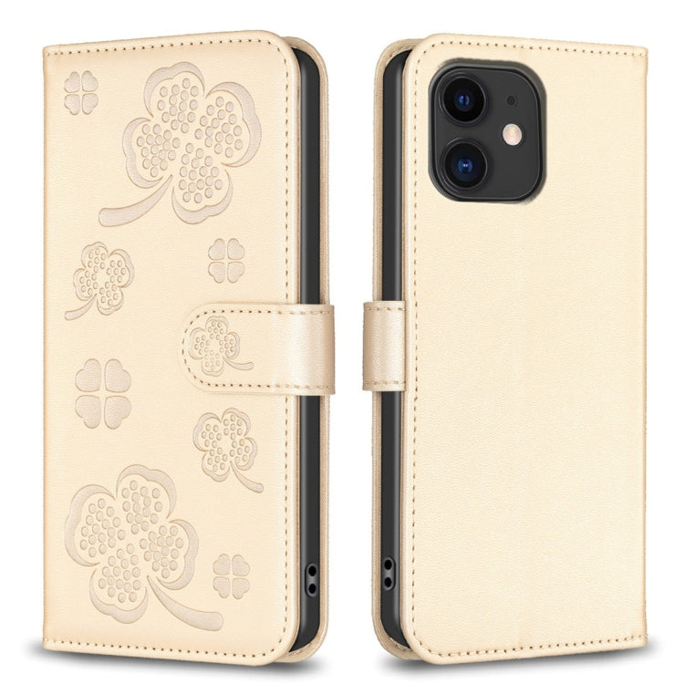 Four-leaf Embossed Leather Phone Case, Series 1