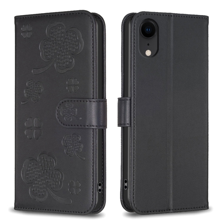 Four-leaf Embossed Leather Phone Case, Series 1