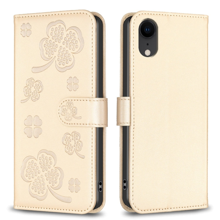 Four-leaf Embossed Leather Phone Case, Series 1