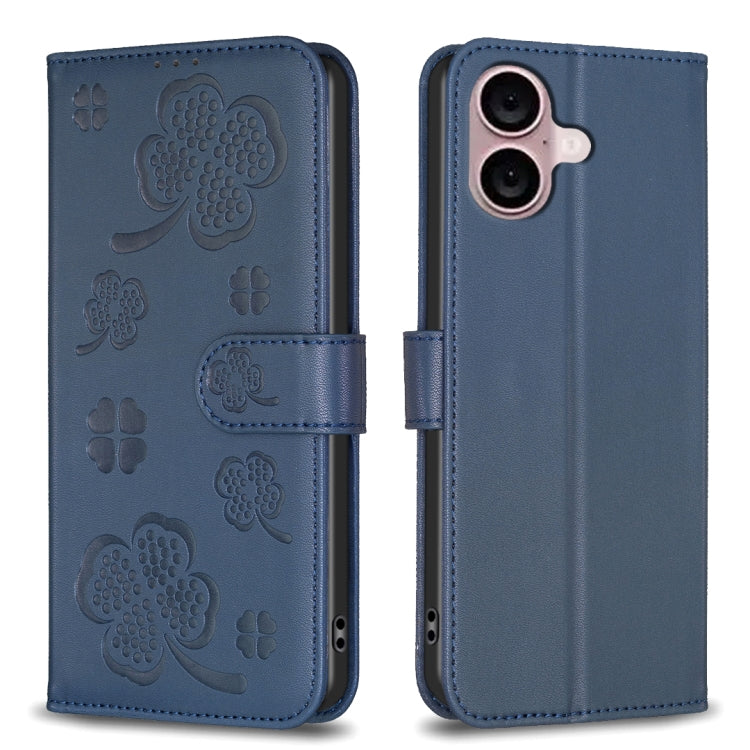 Four-leaf Embossed Leather Phone Case, Series 1