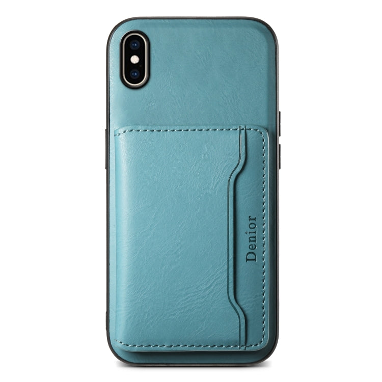 Denior Cowhide Texture Leather MagSafe Detachable Wallet Phone Case, For iPhone XS Max, For iPhone 8 Plus/7 Plus