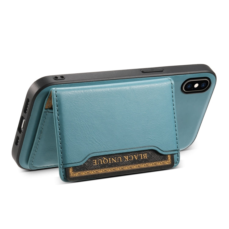 Denior Cowhide Texture Leather MagSafe Detachable Wallet Phone Case, For iPhone XS Max, For iPhone 8 Plus/7 Plus