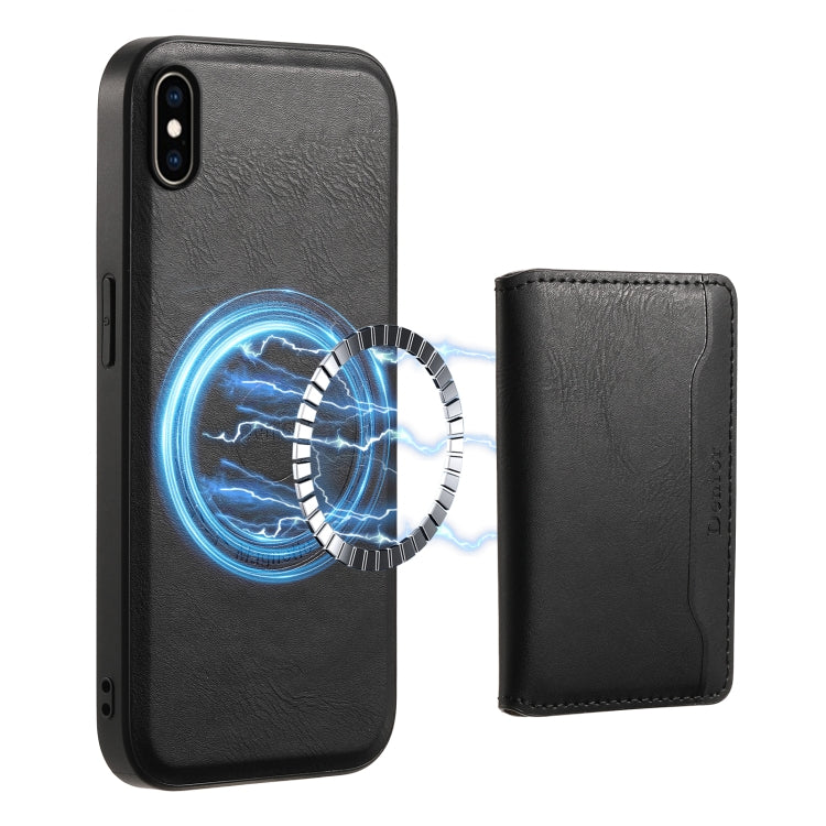 Denior Cowhide Texture Leather MagSafe Detachable Wallet Phone Case, For iPhone XS Max, For iPhone 8 Plus/7 Plus