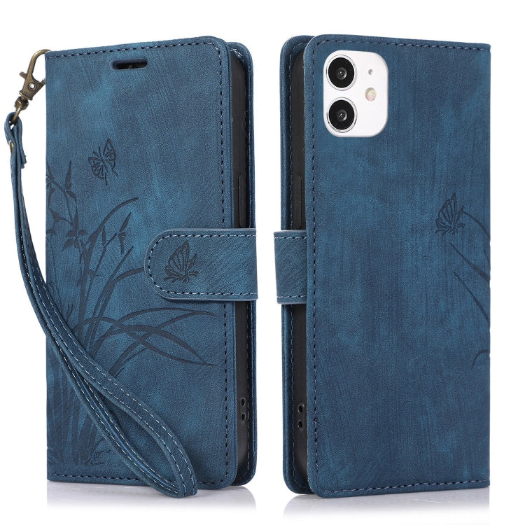 Orchid Butterfly Embossed Leather Phone Case, Series 1