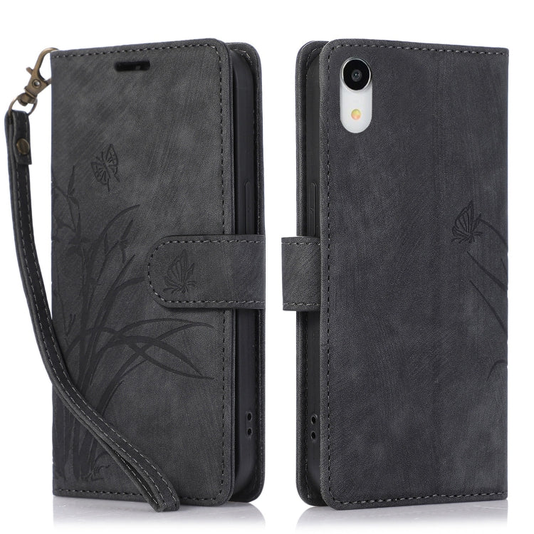 Orchid Butterfly Embossed Leather Phone Case, Series 1