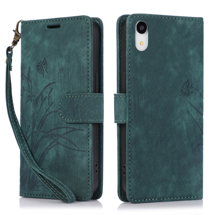 Orchid Butterfly Embossed Leather Phone Case, Series 1