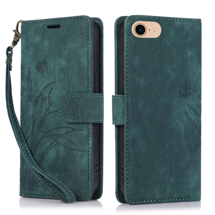 Orchid Butterfly Embossed Leather Phone Case, Series 1