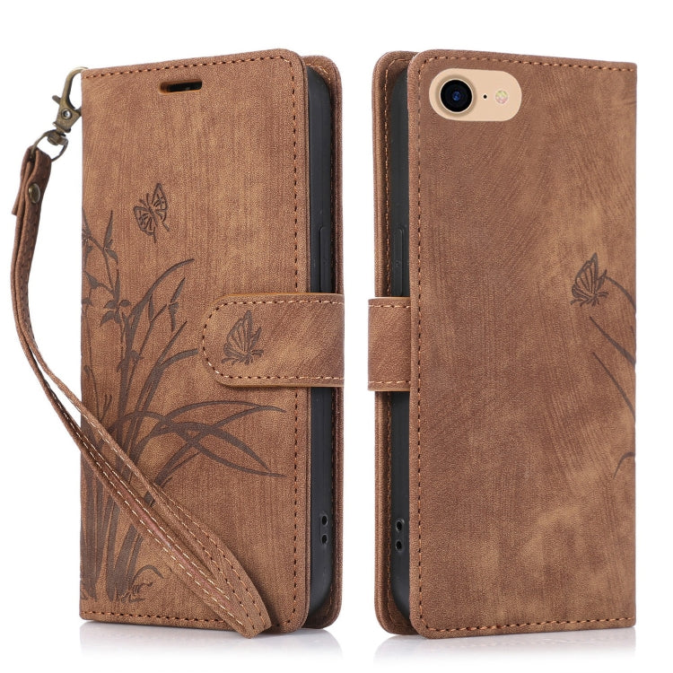 Orchid Butterfly Embossed Leather Phone Case, Series 1