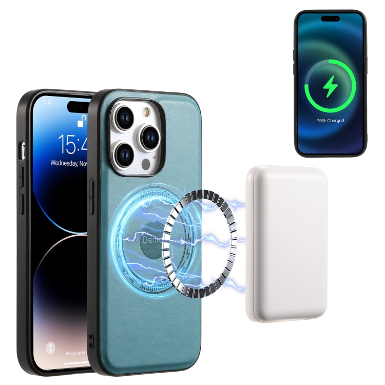 Denior Cowhide Texture Leather MagSafe Phone Case, For iPhone 13 Pro Max, For iPhone 13 Pro, For iPhone 12/12 Pro, For iPhone 12 Pro Max