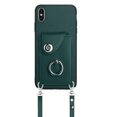 Organ Card Bag Ring Holder Phone Case with Long Lanyard, For iPhone X / XS, For iPhone XR, For iPhone XS Max, For iPhone 8 Plus / 7 Plus