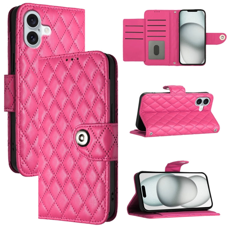 Rhombic Texture Flip Leather Phone Case with Lanyard, Series 1