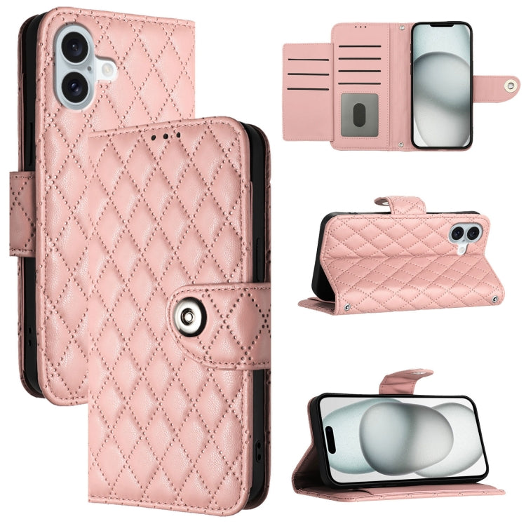 Rhombic Texture Flip Leather Phone Case with Lanyard, Series 1