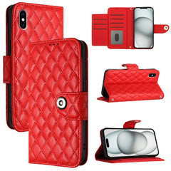 Rhombic Texture Flip Leather Phone Case with Lanyard, For iPhone XS Max, For iPhone 8 Plus / 7 Plus / 6s Plus