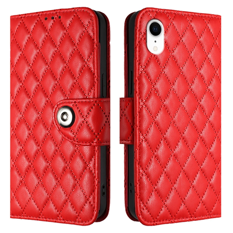 Rhombic Texture Flip Leather Phone Case with Lanyard, Series 1