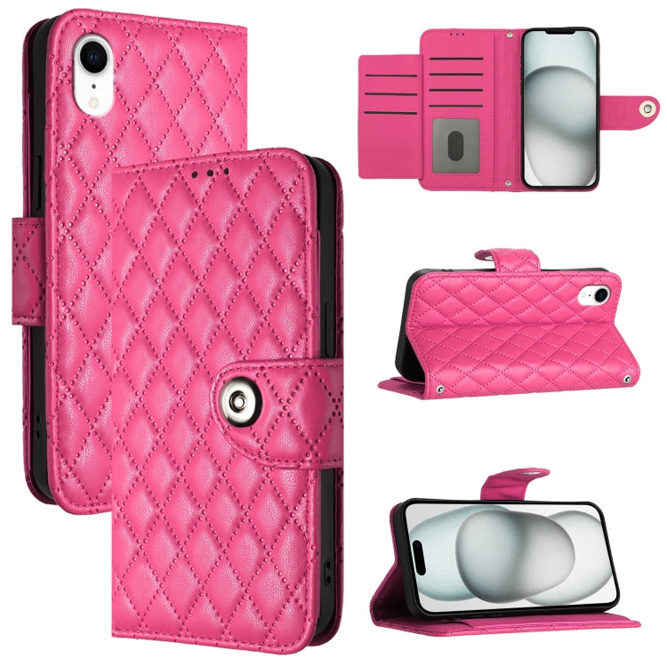 Rhombic Texture Flip Leather Phone Case with Lanyard, Series 1