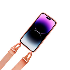 Card Slot Liquid Silicone Phone Case with Lanyard, For iPhone XS / X