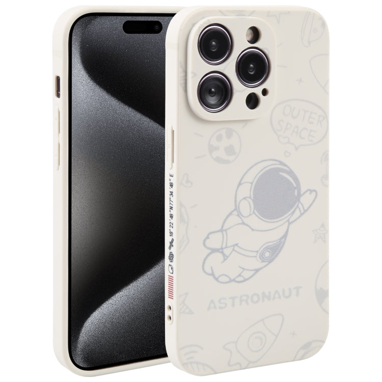 Astronaut Pattern Silicone Straight Edge Phone Case, Series 1