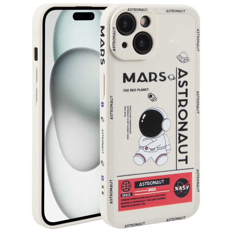 Astronaut Pattern Silicone Straight Edge Phone Case, Series 1