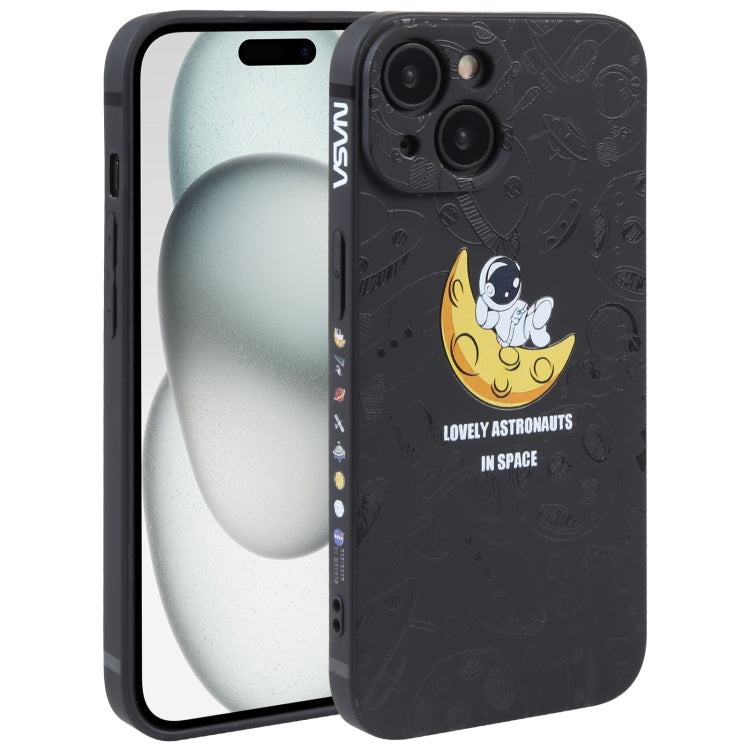 Astronaut Pattern Silicone Straight Edge Phone Case, Series 1