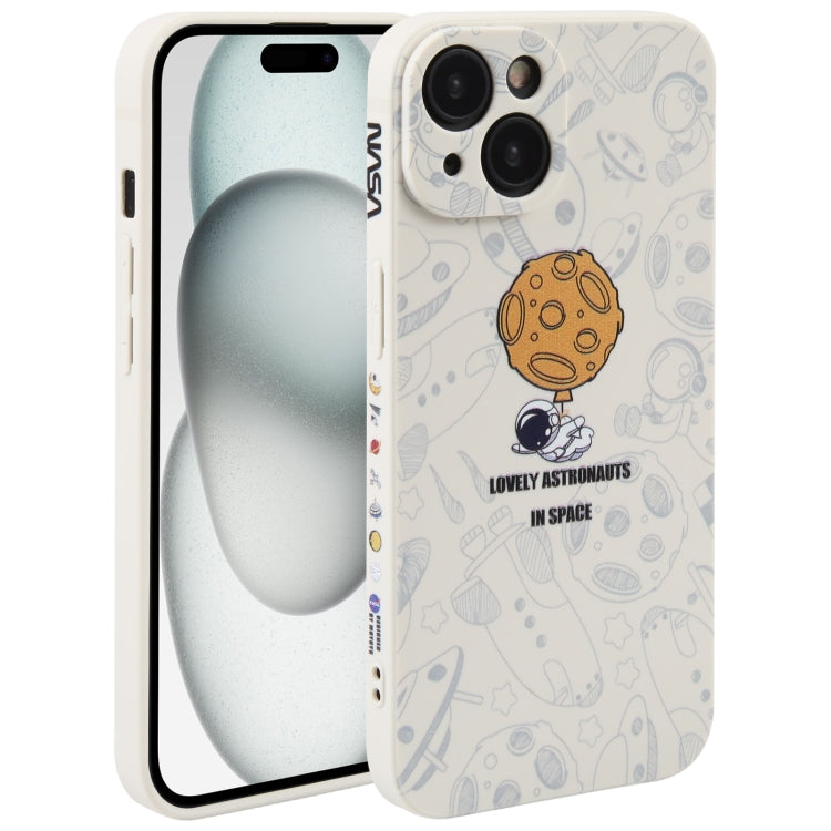 Astronaut Pattern Silicone Straight Edge Phone Case, Series 1