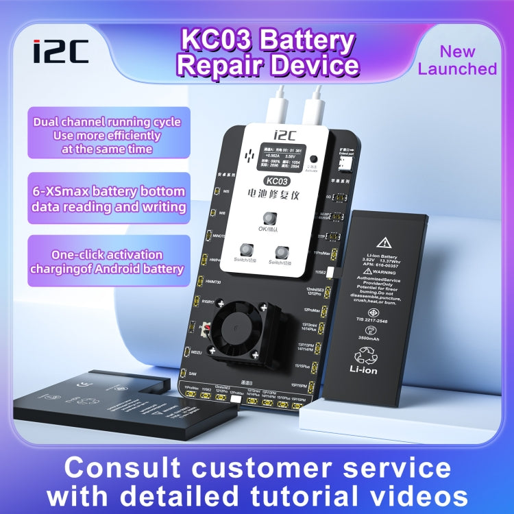 i2C KC03 Multi-function Battery Activation Detection Repair Device for iPhone 6-15 Pro Max / Android