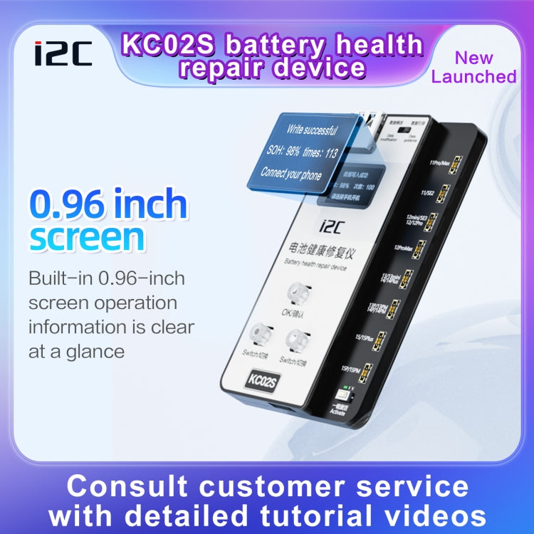 i2C KC02S Battery Health Recovery Device Activation Instrument For iPhone 11-15 Series