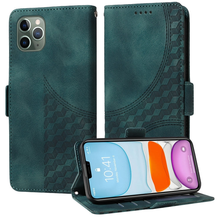 Embossed Rhombus Starry Leather Phone Case, For iPhone 12 Pro Max, For iPhone 12 / 12 Pro, For iPhone 11 Pro Max, For iPhone 11