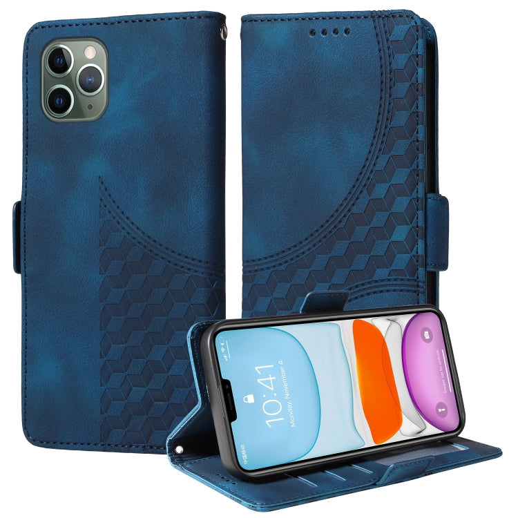 Embossed Rhombus Starry Leather Phone Case, For iPhone 12 Pro Max, For iPhone 12 / 12 Pro, For iPhone 11 Pro Max, For iPhone 11