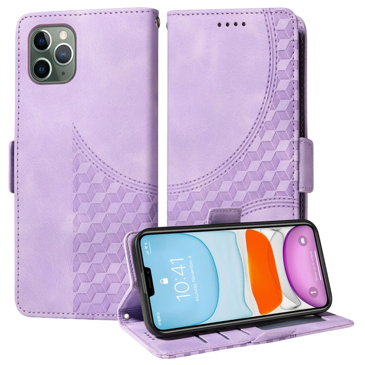 Embossed Rhombus Starry Leather Phone Case, For iPhone 12 Pro Max, For iPhone 12 / 12 Pro, For iPhone 11 Pro Max, For iPhone 11