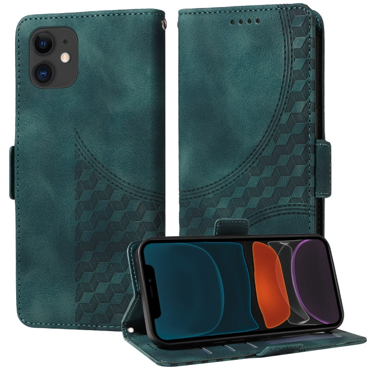 Embossed Rhombus Starry Leather Phone Case, Series 1