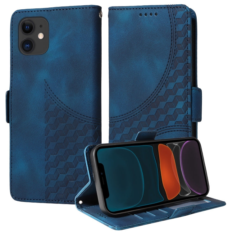 Embossed Rhombus Starry Leather Phone Case, Series 1