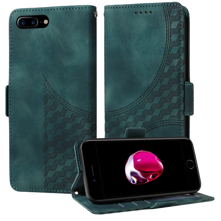 Embossed Rhombus Starry Leather Phone Case, For iPhone XR, For iPhone XS Max, For iPhone 7 Plus / 8 Plus